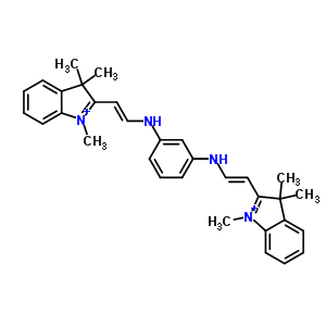 N,n-bis[(e)-2-(1,3,3-trimethylindol-2-yl)ethenyl]benzene-1,3-diamine Structure,21485-07-4Structure