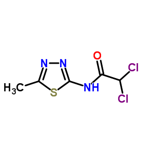 2,2-二氯-n-(5-甲基-1,3,4-噻二唑-2-基)-乙酰胺结构式_21521-88-0结构式