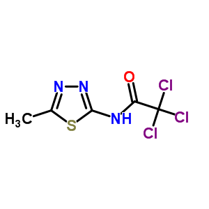 2,2,2-三氯-n-(5-甲基-1,3,4-噻二唑-2-基)-乙酰胺结构式_21521-89-1结构式