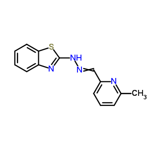 6-甲基-2-吡啶羧醛 2-(2-苯并噻唑)肼酮结构式_21522-87-2结构式