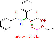 (aR,bS)-b-(苯甲酰基氨基)-a-(1-乙氧基乙氧基)苯丙酸结构式_216094-54-1结构式