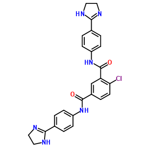 4-氯-N,N-双[4-(4,5-二氢-1H-咪唑-2-基)苯基]苯-1,3-二羧酰胺结构式_21695-89-6结构式