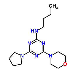 N-butyl-4-morpholin-4-yl-6-pyrrolidin-1-yl-1,3,5-triazin-2-amine Structure,21834-39-9Structure