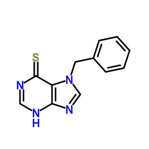 6H-purine-6-thione,1,7-dihydro-7-(phenylmethyl)- Structure,21885-56-3Structure