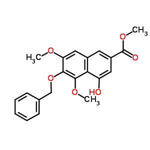 4-Hydroxy-5,7-dimethoxy-6-(phenylmethoxy)-2-naphthalenecarboxylic acid methyl ester Structure,218961-10-5Structure