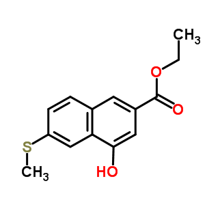 4-Hydroxy-6-(methylthio)-2-naphthalenecarboxylic acid ethyl ester Structure,218961-13-8Structure