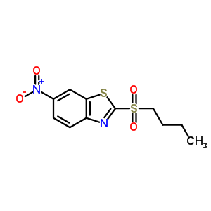 Benzothiazole, 2-(butylsulfonyl)-6-nitro- Structure,21906-89-8Structure