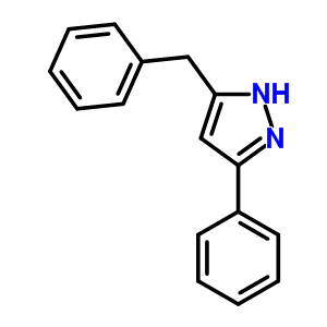 1H-pyrazole,3-phenyl-5-(phenylmethyl)- Structure,21917-99-7Structure