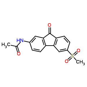 N-[6-(甲基磺酰基)-9-氧代-9H-芴-2-基]-乙酰胺结构式_22010-73-7结构式