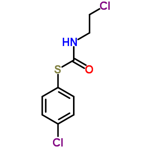 Carbamic acid,(2-chloroethyl)thio-, s-(p-chlorophenyl) ester (8ci) Structure,22039-90-3Structure