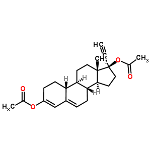 19-Nor-17-alpha-pregna-3,5-dien-20-yne-3,17-diol diacetate Structure,2205-78-9Structure