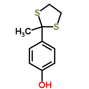 2-(4-Hydroxyphenyl)-2-methyl-1,3-dithiolan Structure,22068-57-1Structure