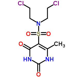 5-Pyrimidinesulfonamide,n,n-bis(2-chloroethyl)-1,2,3,4-tetrahydro-6-methyl-2,4-dioxo- Structure,22304-01-4Structure