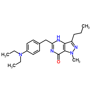 5-[[4-Diethylamino)phenyl]methyl]-1,4-dihydro-1-methyl-3-propyl-7h-pyrazolo[3,4-d] pyrimidin-7-one Structure,223430-04-4Structure