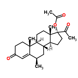 (6b)-17-(acetyloxy)-6-methyl-Pregn-4-ene-3,20-dione Structure,2242-65-1Structure