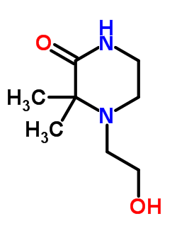 (8ci,9ci)-4-(2-羟基乙基)-3,3-二甲基-哌嗪酮结构式_22492-72-4结构式