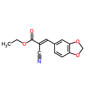 Ethyl 3-(1,3-benzodioxol-5-yl)-2-cyanoacrylate Structure,2286-56-8Structure