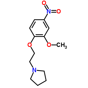 1-[2-(2-Methoxy-4-nitro-phenoxy)-ethyl]-pyrrolidine Structure,2287-10-7Structure