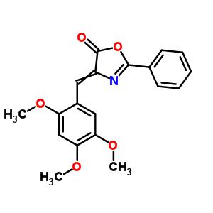 5(4H)-oxazolone,2-phenyl-4-[(2,4,5-trimethoxyphenyl)methylene]- Structure,22892-39-3Structure