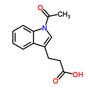 1H-indole-3-propanoicacid, 1-acetyl- Structure,22949-13-9Structure