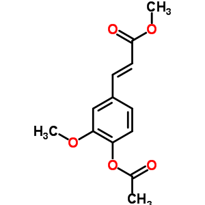 3-[4-(乙酰基氧基)-3-甲氧基苯基]-2-丙酸甲酯结构式_2309-08-2结构式