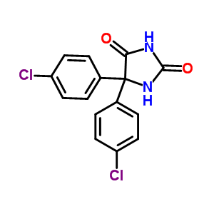 2,4-Imidazolidinedione,5,5-bis(4-chlorophenyl)- Structure,23186-92-7Structure