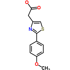 2-[2-(4-甲氧基苯基)-1,3-噻唑-4-基]乙酸结构式_23353-14-2结构式