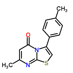 5H-thiazolo[3,2-a]pyrimidin-5-one,7-methyl-3-(4-methylphenyl)- Structure,23429-89-2Structure