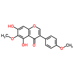 5,7-Dihydroxy-6-methoxy-3-(4-methoxyphenyl)chromen-4-one Structure,2345-17-7Structure