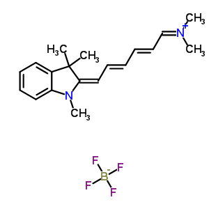 2-[(1E,3E,5E)-6-(二甲基氨基)-1,3,5-己三烯基]-1,3,3-三甲基-3H-吲哚四氟硼酸盐结构式_235781-92-7结构式