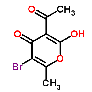 2H-pyran-2-one,3-acetyl-5-bromo-4-hydroxy-6-methyl- Structure,23668-03-3Structure