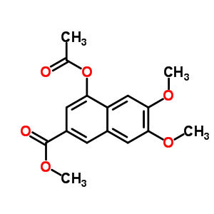 4-(乙酰基氧基)-6,7-二甲氧基-2-萘羧酸甲酯结构式_23673-57-6结构式