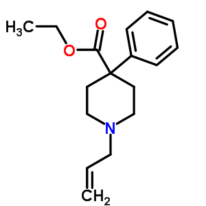 4-苯基-1-(2-丙烯-1-基)- 4-哌啶羧酸乙酯结构式_2372-70-5结构式