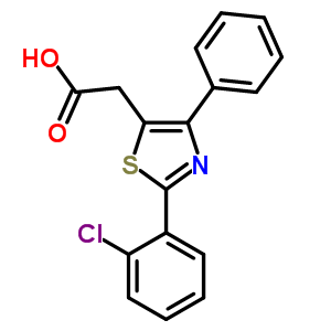 2-[2-(2-氯苯基)-4-苯基-1,3-噻唑-5-基]乙酸结构式_23821-79-6结构式