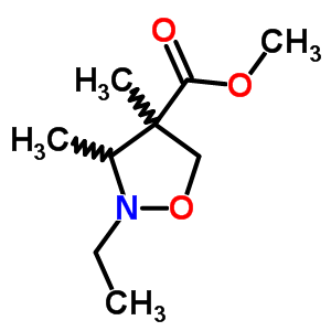 2-乙基-3,4-二甲基-4-异噁唑啉羧酸甲酯结构式_23825-66-3结构式