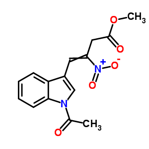 3-Butenoicacid, 4-(1-acetyl-1h-indol-3-yl)-3-nitro-, methyl ester Structure,23845-45-6Structure