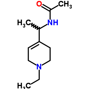 n-[1-(1-乙基-1,2,3,6-四氢-4-吡啶)乙基]-乙酰胺结构式_23969-86-0结构式