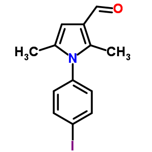 1-(4-碘-苯基)-2,5-二甲基-1H-吡咯-3-甲醛结构式_241488-81-3结构式