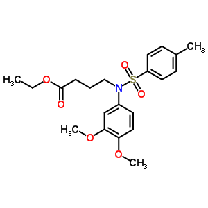 Butanoic acid,4-[(3,4-dimethoxyphenyl)[(4-methylphenyl)sulfonyl]amino]-, ethyl ester Structure,24310-38-1Structure