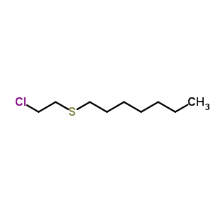 Heptane,1-[(2-chloroethyl)thio]- Structure,24475-71-6Structure