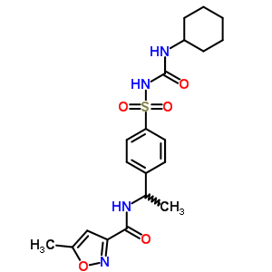 3-Isoxazolecarboxamide,n-[1-[4-[[[(cyclohexylamino)carbonyl]amino]sulfonyl]phenyl]ethyl]-5-methyl- Structure,24488-96-8Structure