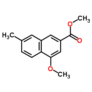 4-Methoxy-7-methyl-2-naphthalenecarboxylic acid methyl ester Structure,24894-75-5Structure