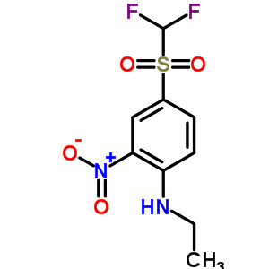 Benzenamine,4-[(difluoromethyl)sulfonyl]-n-ethyl-2-nitro- Structure,24933-34-4Structure