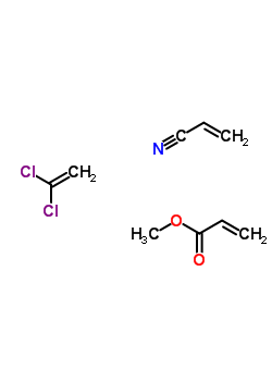 2-Propenoic acid, methyl ester, polymer with 1,1-dichloroethene and 2-propenenitrile Structure,24968-80-7Structure