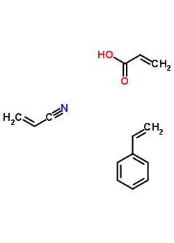 2-丙烯酸与乙烯基苯和2-丙烯腈的聚合物结构式_24980-16-3结构式