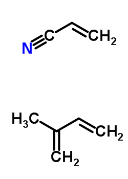 2-丙烯腈与 2-甲基-1,3-丁二烯的聚合物结构式_25014-11-3结构式