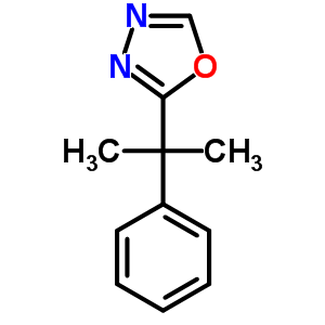 2-(2-苯基丙烷-2-基)-1,3,4-噁二唑结构式_252253-32-0结构式