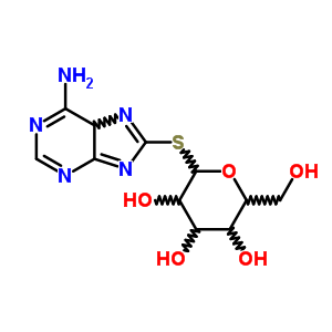 B-d-glucopyranoside,6-amino-1h-purin-8-yl 1-thio-(9ci) Structure,25253-77-4Structure