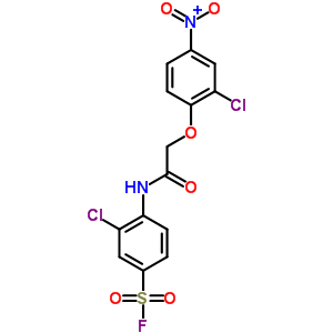 Benzenesulfonylfluoride, 3-chloro-4-[[2-(2-chloro-4-nitrophenoxy)acetyl]amino]- Structure,25299-91-6Structure