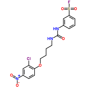 Benzenesulfonylfluoride, 3-[[[[4-(2-chloro-4-nitrophenoxy)butyl]amino]carbonyl]amino]- Structure,25313-31-9Structure